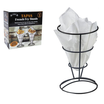 8Pcs French Fries Stands With Paper Cone Holder
