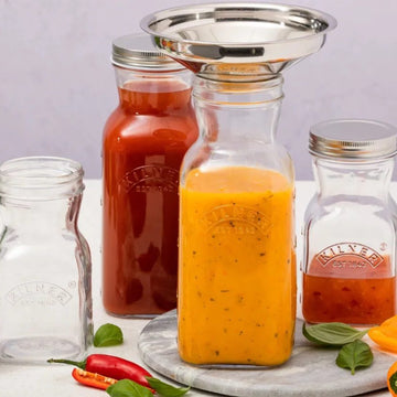 4Pcs Kilner 1L Glass Juice & Sauce Airtight Bottles