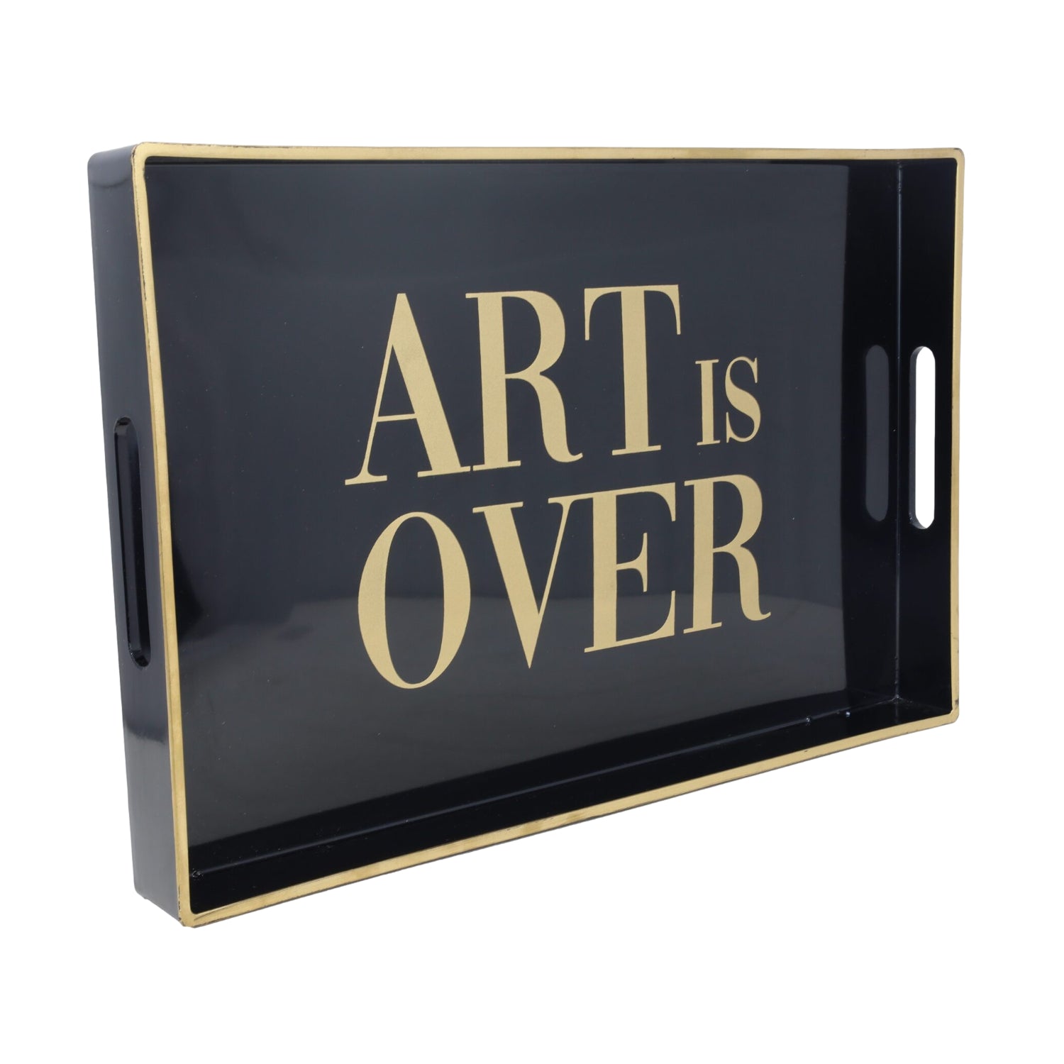 Rectangular Art is Over Plastic Serving Tray