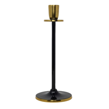 Large Typography Black & Gold Dinner Candle Stick