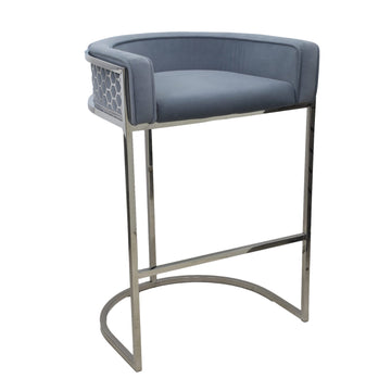 Dove Grey Fabric Counter Bar Stool