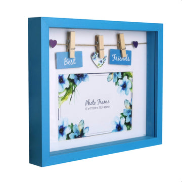 6x4 Blue Wooden Picture Frame