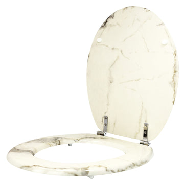 Blue Canyon Marbled Wooden Toilet Seat With Lid