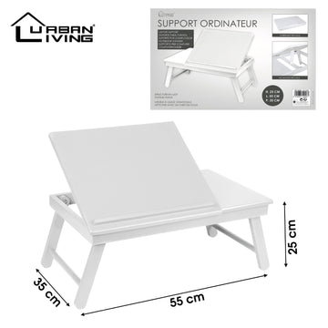 White Foldable Laptop Bed Table