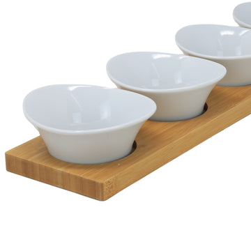 4Pcs Zwilling Dip Bowl Set With Wooden Tray