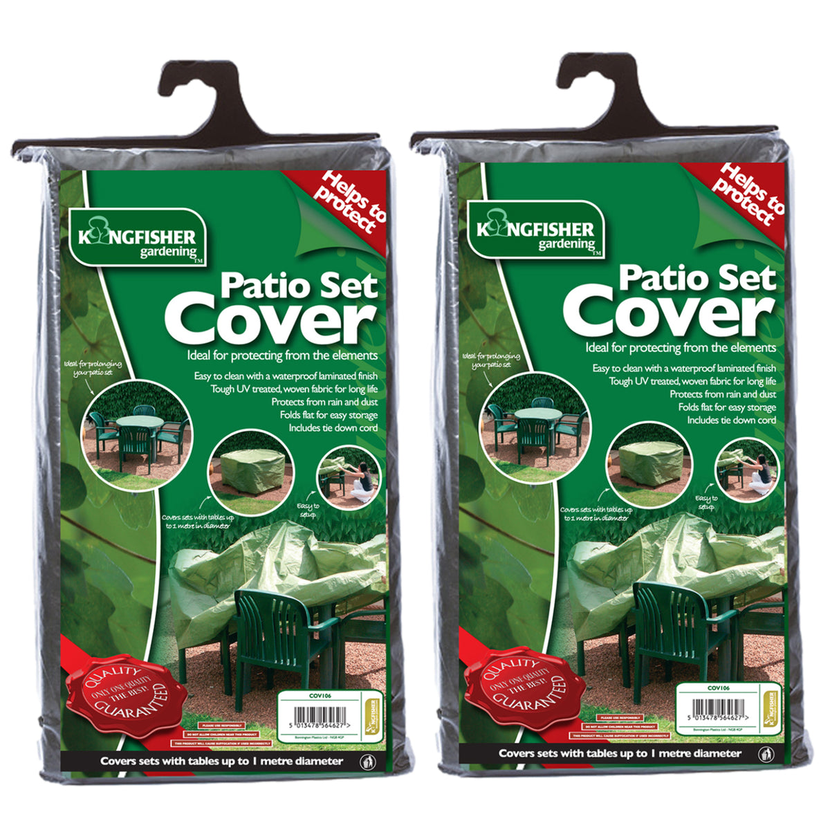 2Pcs Kingfisher Waterproof Patio Furniture Set Cover