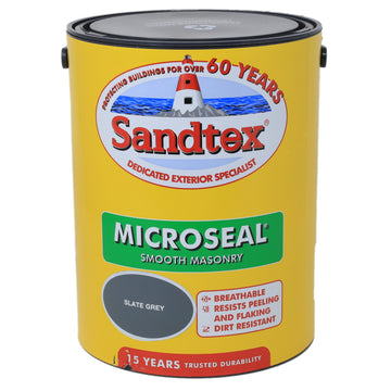 Sandtex  Microseal Smooth Masonry Paint - 5L Slate Grey