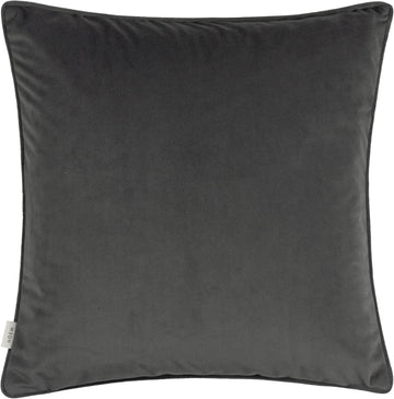Malans Geometric Cut Velvet Cushion Cover 45x45cm Grey