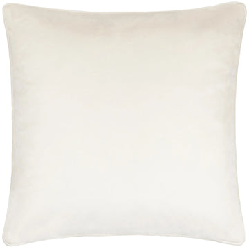 Malans Geometric Cut Velvet Filled Cushion 45x45cm Milk White