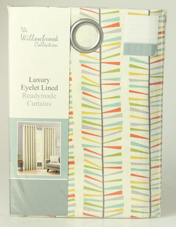 Malmo Scandi Eyelet Ring Top Lined Curtains 90" x 90"