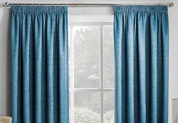 66x72" Teal Matrix Textured Pencil Pleat Curtains