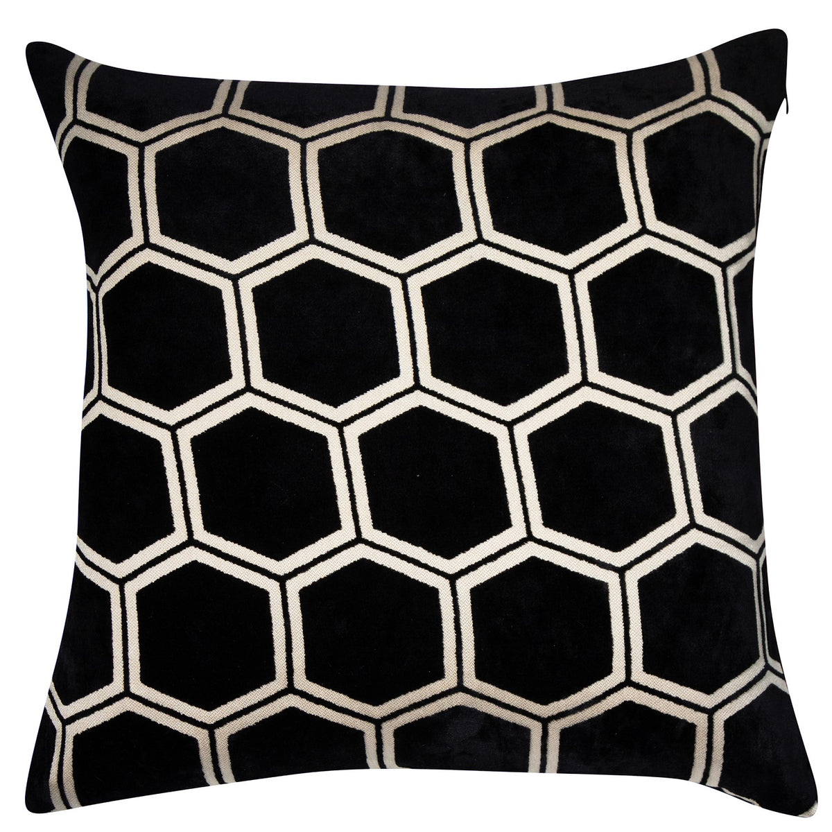 Malini Large Ivor Filled Cushion 56x56cm - Black