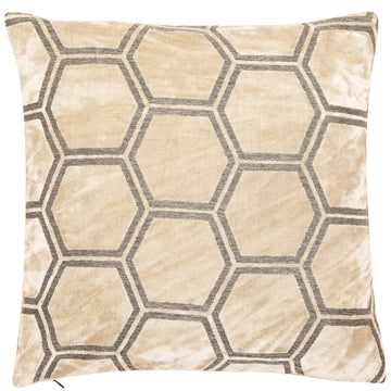 Malini Large Ivor Filled Cushion 43x43cm - Cream