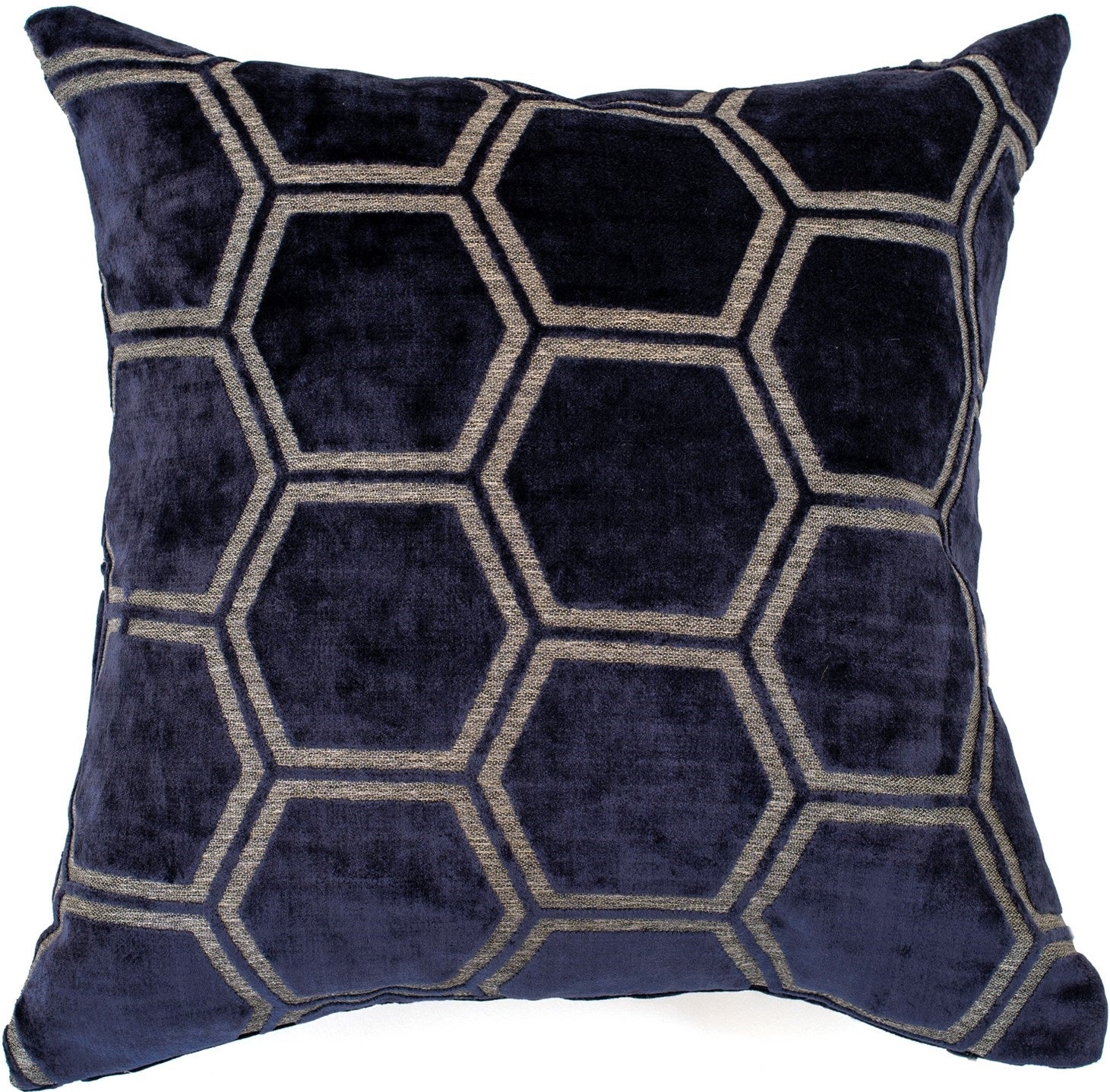 Malini Large Ivor Filled Cushion 43x43cm - Navy