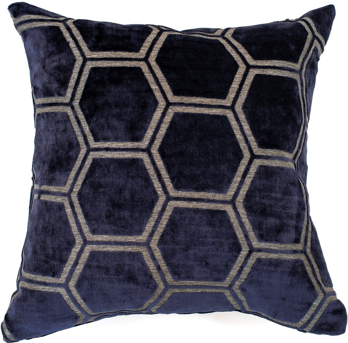 Malini Large Ivor Filled Cushion 43x43cm - Navy