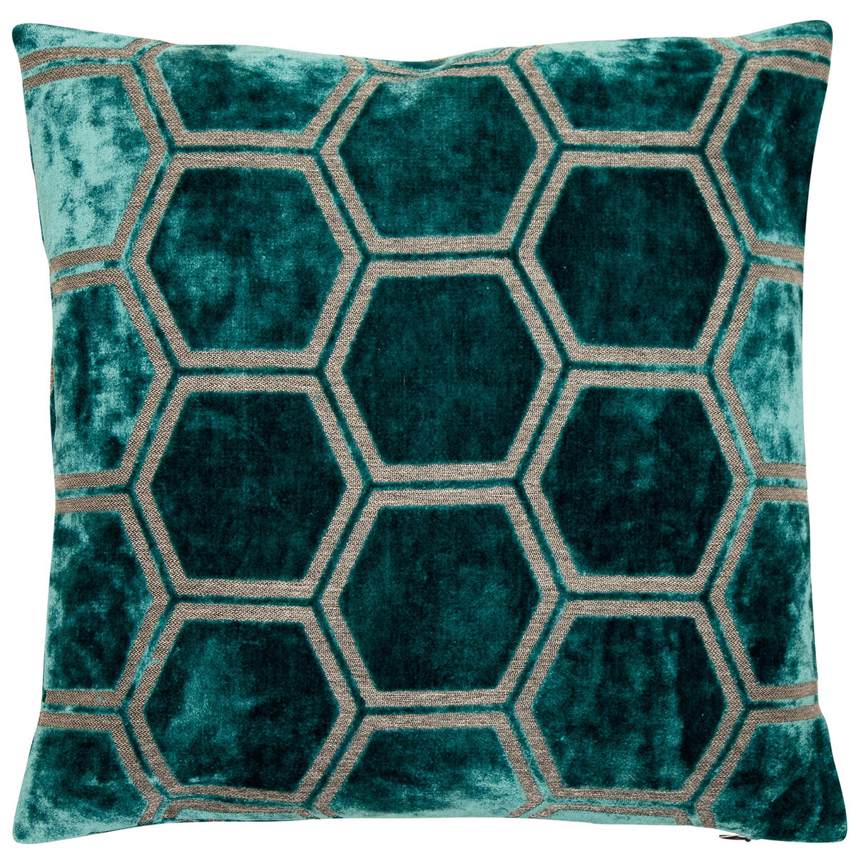 Malini Large Ivor Filled Cushion 43x43cm - Teal
