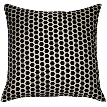 Malini Large Jorvik Filled Cushion 43x43cm - Black