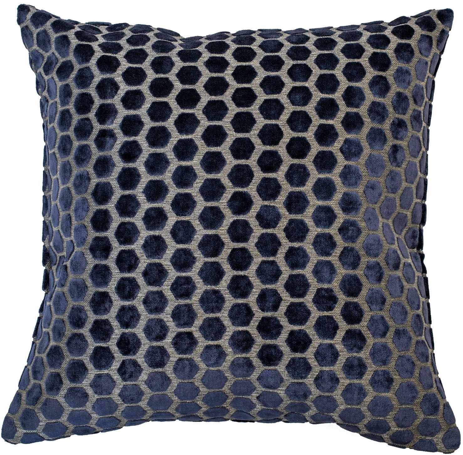 Malini Large Jorvik Filled Cushion 56x56cm - Navy