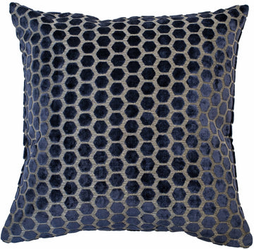 Malini Large Jorvik Filled Cushion 43x43cm - Navy