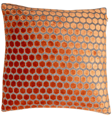 Malini Large Jorvik Filled Cushion 43x43cm - Orange Tan