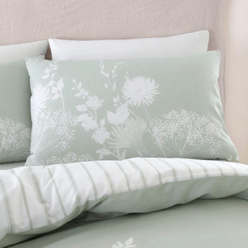 Catherine Lansfield Meadow Sweet Floral Duvet Cover Set, Double, Green