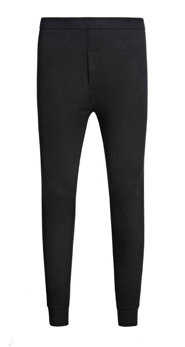 Mens Thermal Long Johns, Extra Large, Black