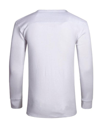 Long Sleeve Mens Thermal T-Shirt Vest, Medium, White