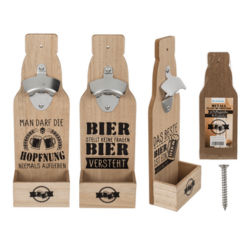 Wooden Novelty Wall Mounted Bottle Opener