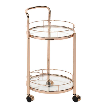 Rose Gold Mirror Drinks Trolley