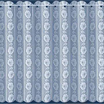 54" Floral Vertical Window Blind Pleated Lace Panel Curtains