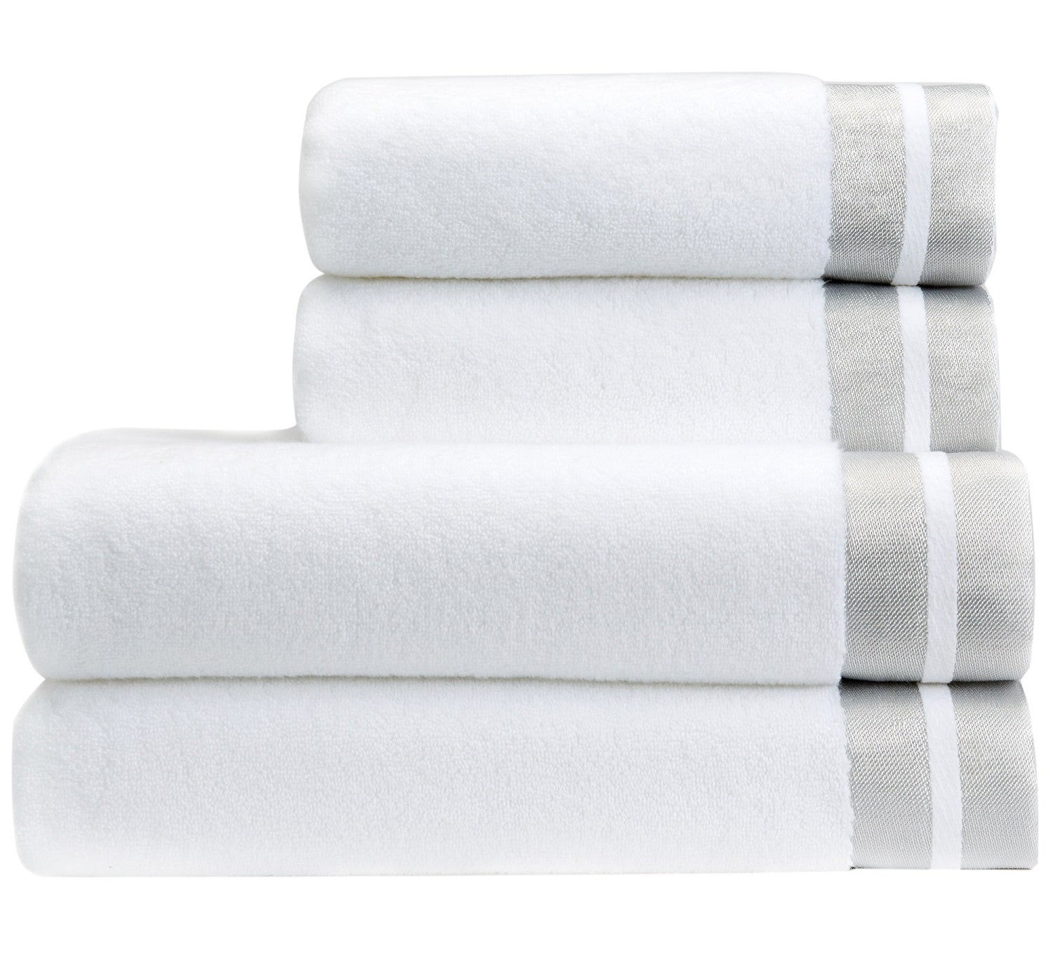 Christy Bath Towel Designer Mode Silver End Hem Soft
