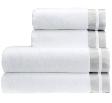 Christy Bath Towel Designer Mode Silver End Hem Soft