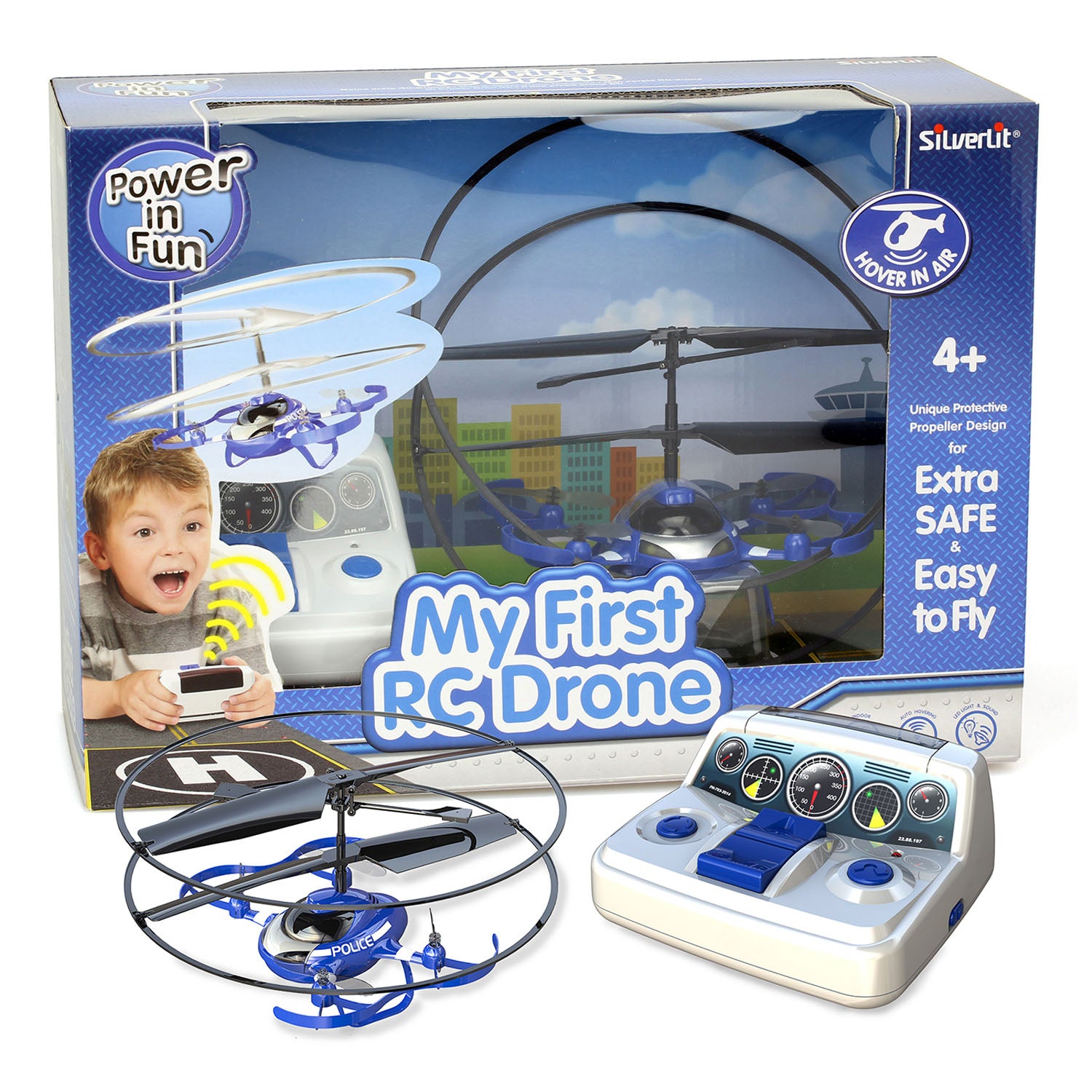 Silverlit My First Drone Toy Blue Helicopter Remote Control Chopper Control Kids