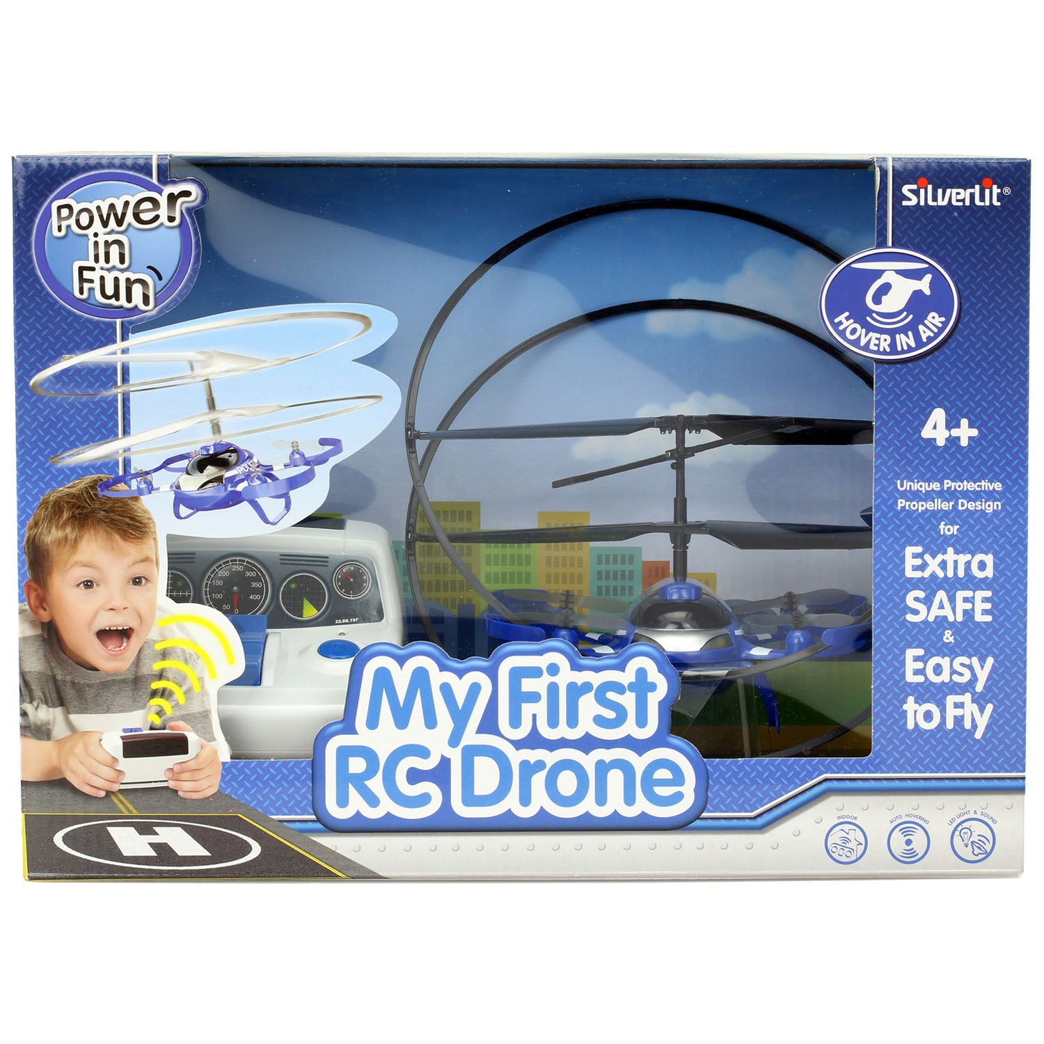 Silverlit My First Drone Toy Blue Helicopter Remote Control Chopper Co