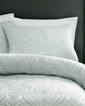 Jacquard Paisley Duvet Cover Set, King, Montpellier Green