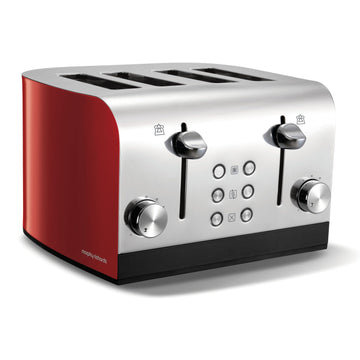 Morphy Richards Equip 1700W Red 4 Slice Wide Slot Toaster