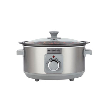 Brushed Stainless Steel 3.5 Litre Aluminium Slow Cooker