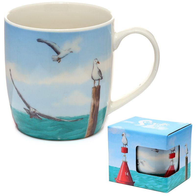 300ml Seagull Nautical Beach Side Ceramic Coffee Mug