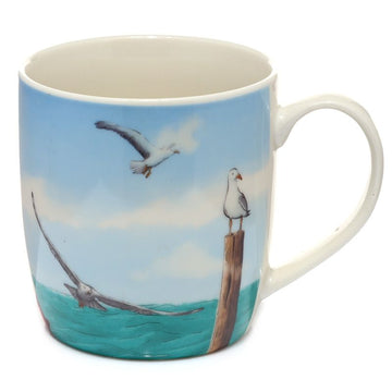300ml Seagull Nautical Beach Side Ceramic Coffee Mug