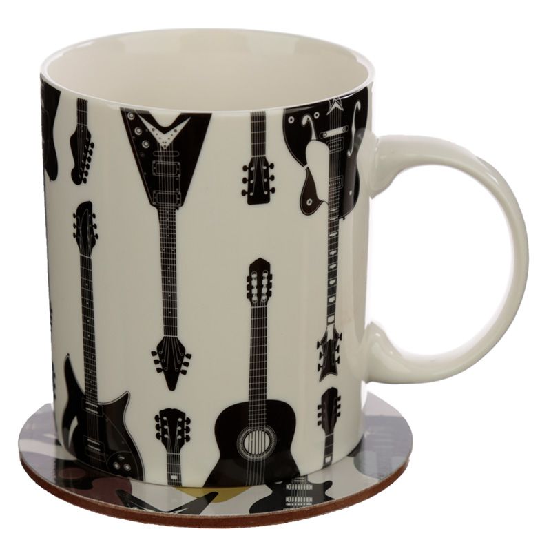 300ml Headstock Guitar Mug & Coaster Set