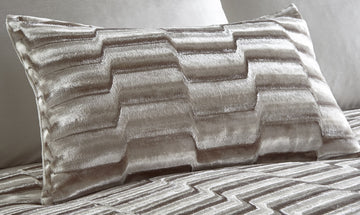 Murray Luxury Velvet Filled Boudoir Cushion - Oyster