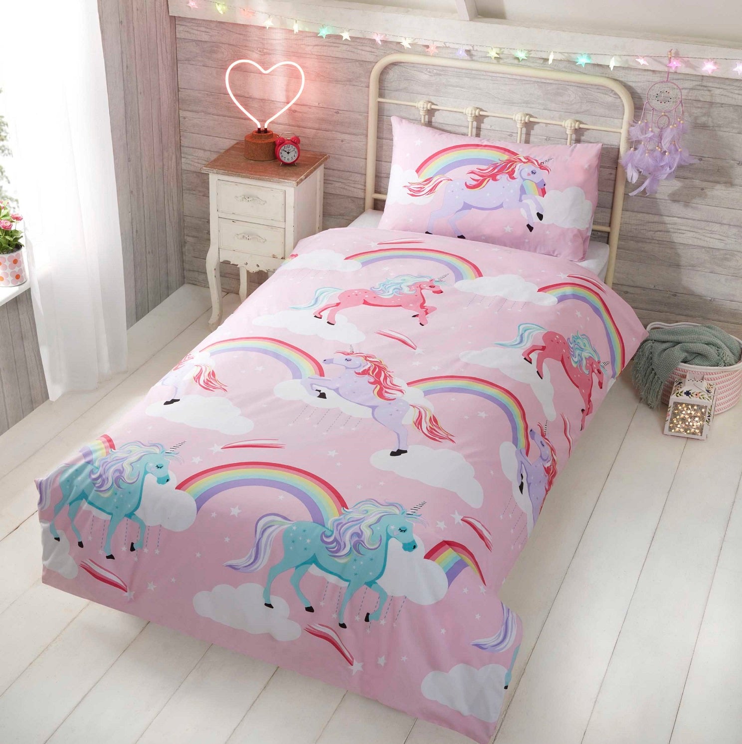 My Little Unicorn Toddler Cotbed Duvet Cover Set Pink Lilac