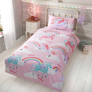My Little Unicorn Toddler Cotbed Duvet Cover Set Pink Lilac