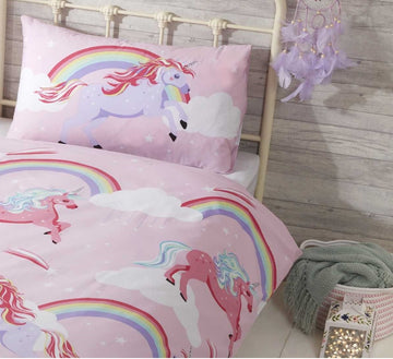 My Little Unicorn Toddler Cotbed Duvet Cover Set Pink Lilac
