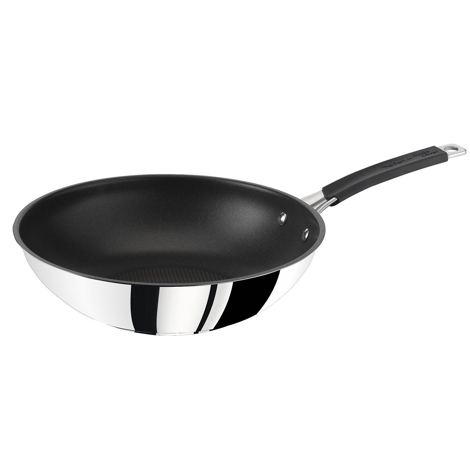 Tefal 28cm Jamie Oliver Stainless Steel Non-Stick Wok
