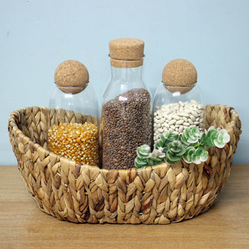 Natural Waterhyacint Tray Basket