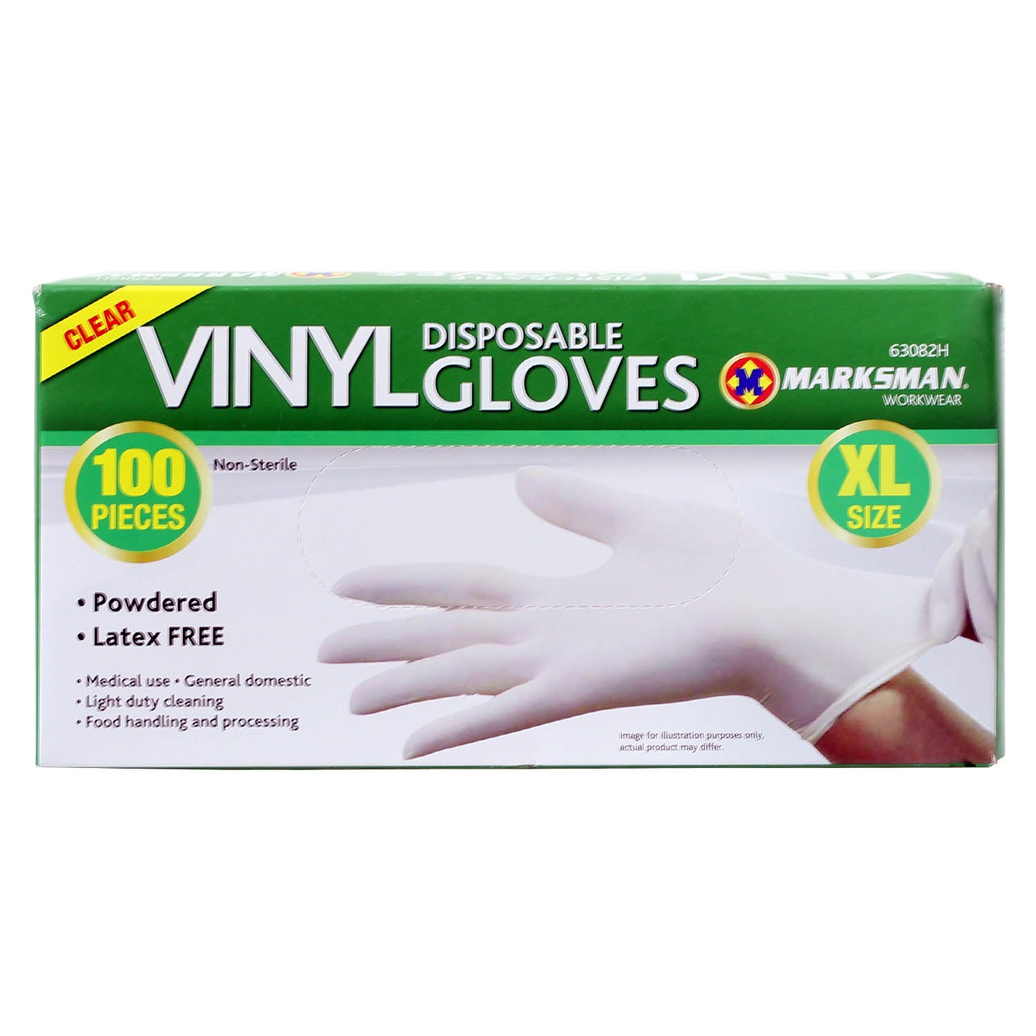 100pcs Extra Large White Vinyl Disposable Gloves