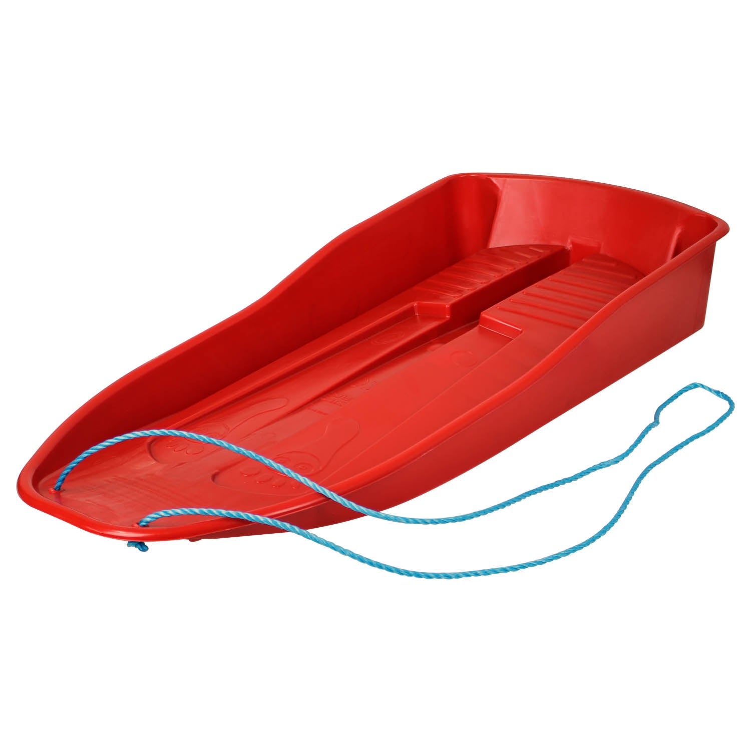 Red Plastic Sledge Toboggan Snow Winter Sled