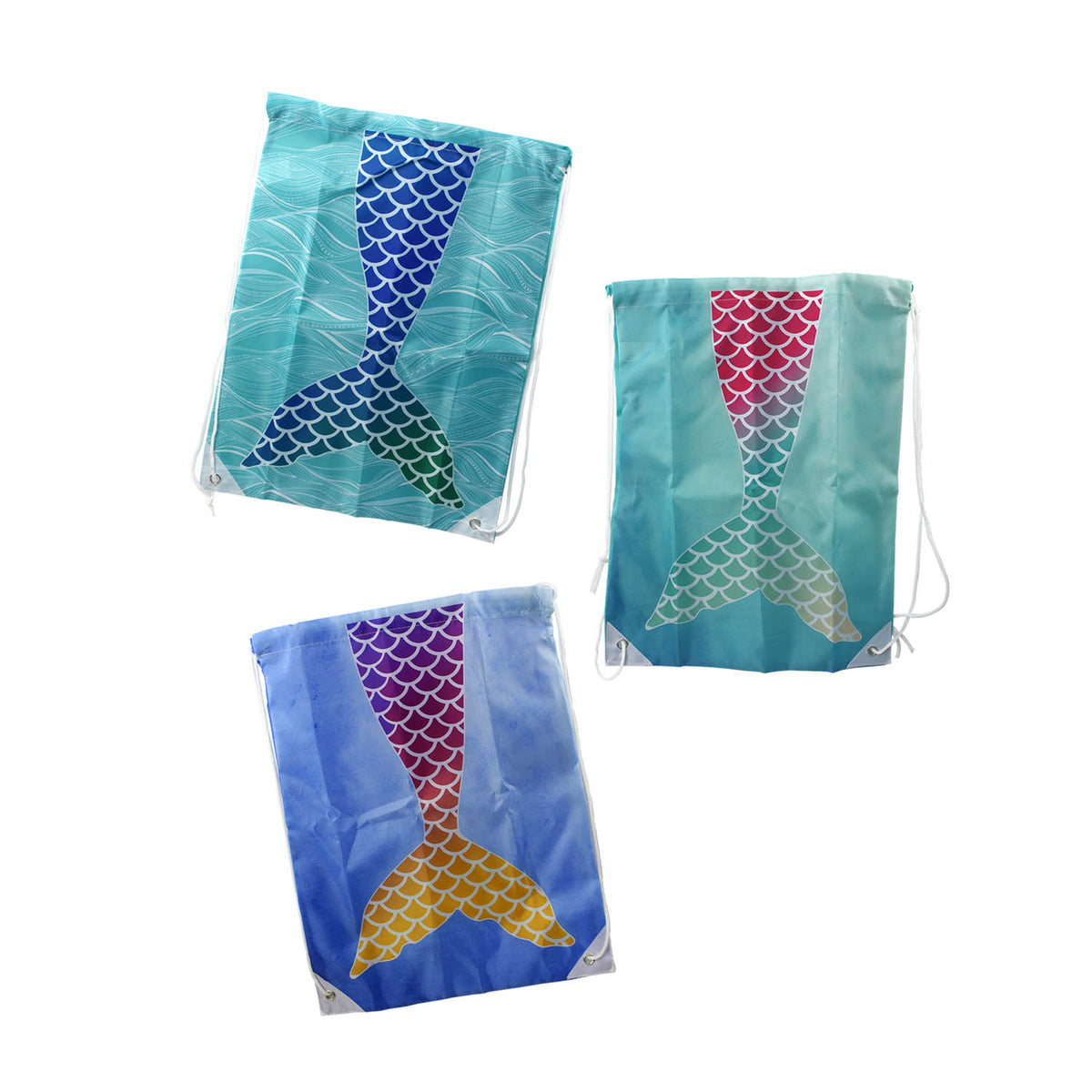 42x34cm Mermaid Tail Drawstring Bag Backpack Gym Bag Sack Gift Women Girl Kids