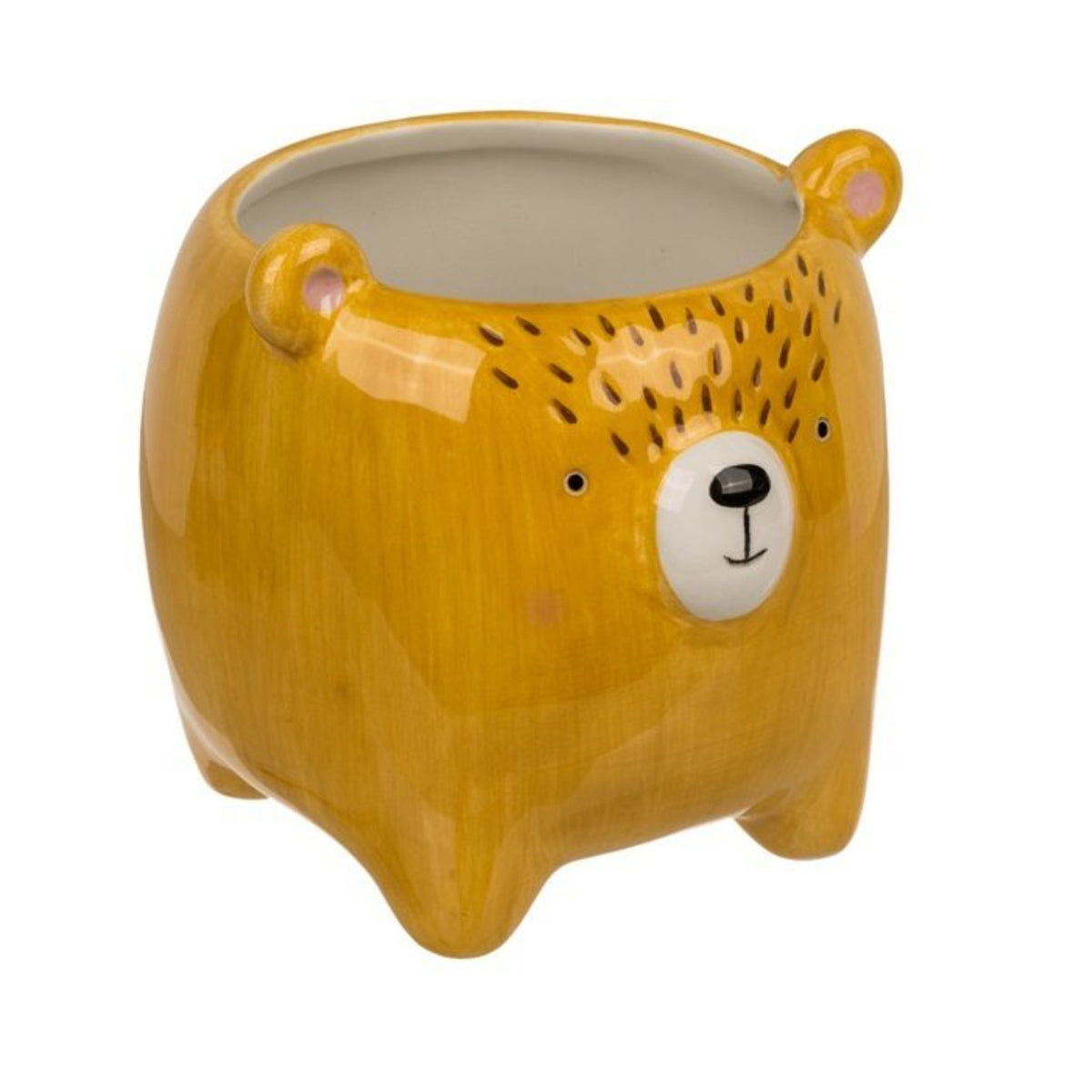 Bear Plant Pot Holder Decorative Animal Design Flower Succulent Ceramic Indoor